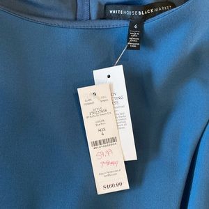 WHBM 3/4 Sleeve Body Perfecting Ruffle Sheath Dress 4